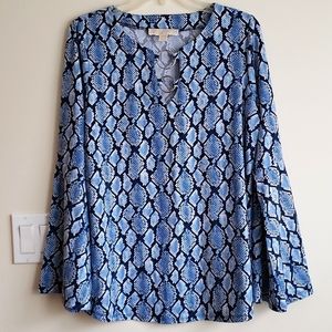 Michael Kors Snake Print Top Tunic Size M